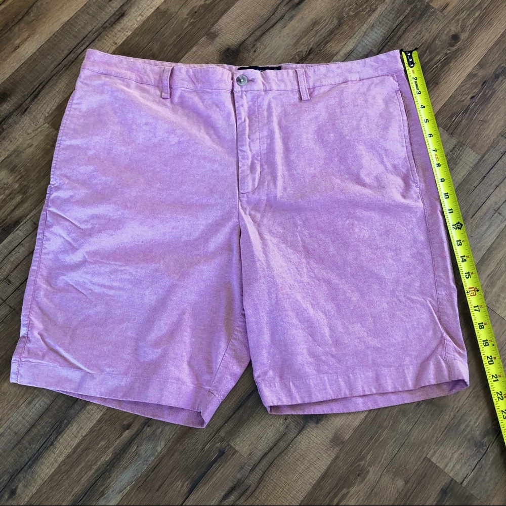 Bermuda Oxford shorts stretch pink chambray size 40 waist - Picture 3 of 10
